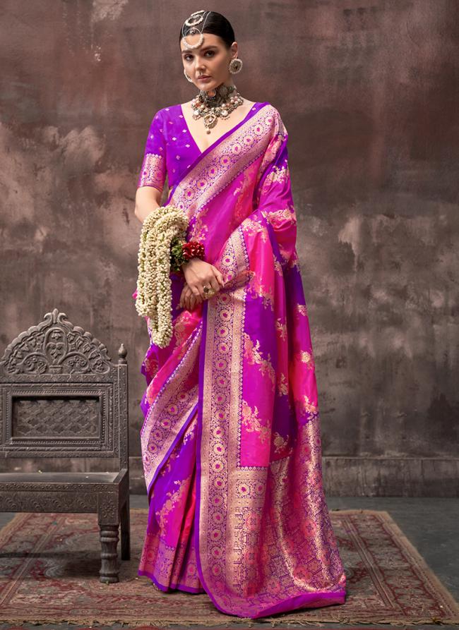 Silk Multi Colour Party Wear Weaving Saree